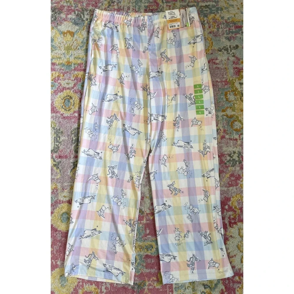 NWT Disney Winnie The Pooh Eeyore Pajama Pants Sleepwear Loungewear Womens Large - Picture 1 of 15